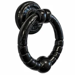 Kołatka rustykalna okrągła 5" czarna