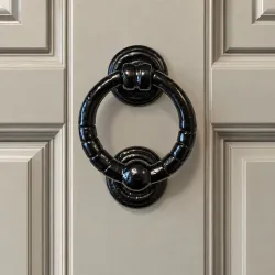 Kołatka rustykalna okrągła 5" czarna