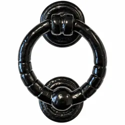 Kołatka rustykalna okrągła 5" czarna