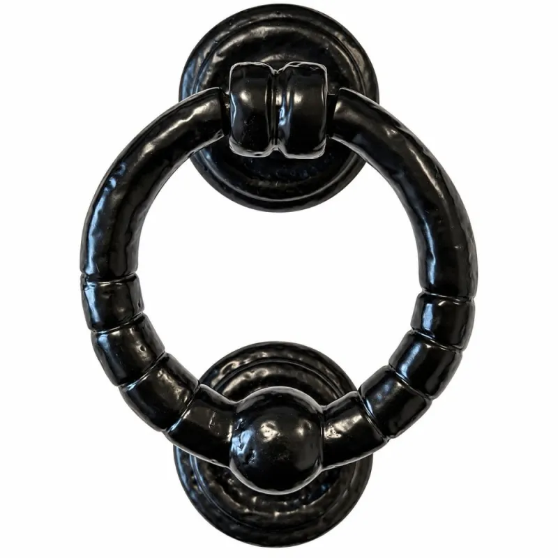 Kołatka rustykalna okrągła 5" czarna
