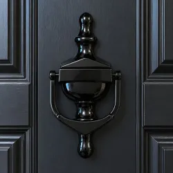 Kołatka Victorian ŚREDNIA 162x76mm czarna