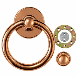 Kołatka drzwiowa Bull Ring miedziana 127mm okrągła