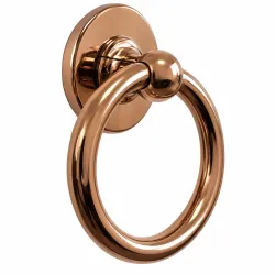Kołatka drzwiowa Bull Ring miedziana 127mm okrągła