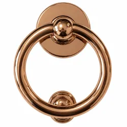Kołatka drzwiowa Bull Ring miedziana 127mm okrągła