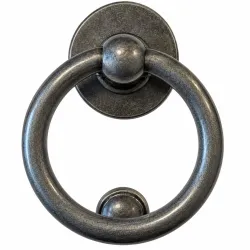 Kołatka drzwiowa Bull Ring srebrny pył 127mm okrągła