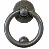 Kołatka drzwiowa Bull Ring srebrny pył 127mm okrągła