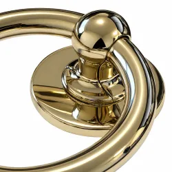 Kołatka drzwiowa Bull Ring Hardex złota 127mm okrągła