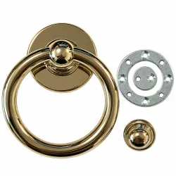 Kołatka drzwiowa Bull Ring Hardex złota 127mm okrągła