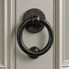 Kołatka drzwiowa Bull Ring czarna rustykalna 127mm okrągła
