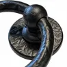 Kołatka drzwiowa Bull Ring czarna rustykalna 127mm okrągła