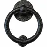 Kołatka drzwiowa Bull Ring czarna rustykalna 127mm okrągła