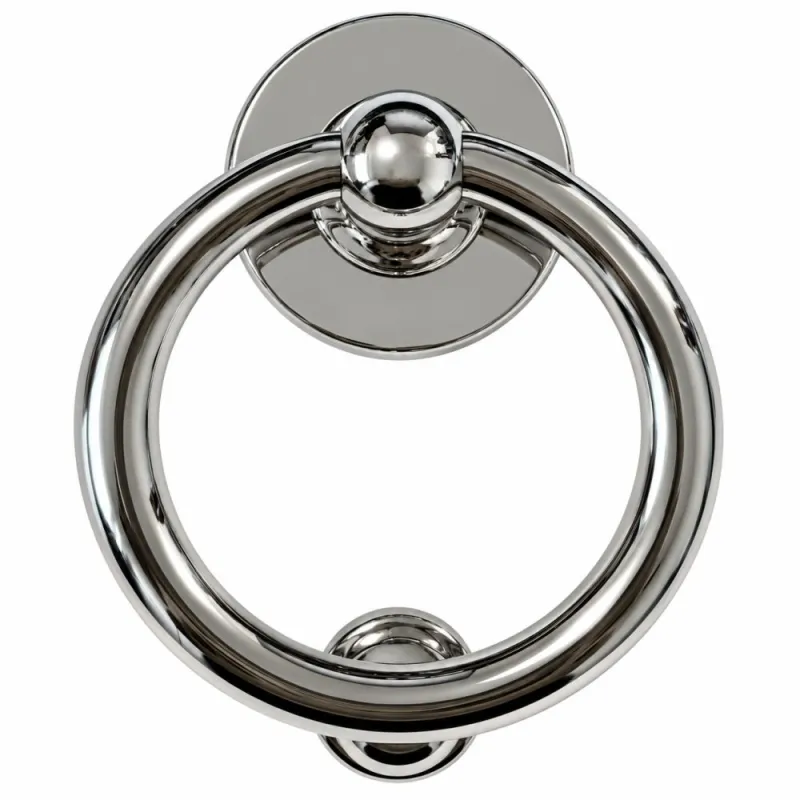 Kołatka drzwiowa Bull Ring Hardex 127mm chromowana okrągła