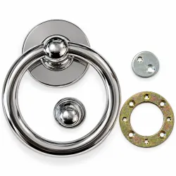 Kołatka drzwiowa Bull Ring Hardex 127mm chromowana okrągła