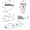 Podpórka do półki szklanej 1-10mm regulowana chrom połysk mod. 41