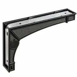 Wspornik półki czarny 142x240mm mod. DEA 24