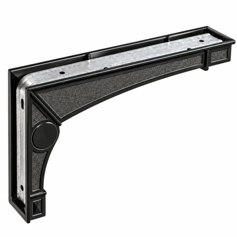 Wspornik półki czarny 142x240mm mod. DEA 24