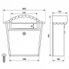Skrzynka na listy 360x335x105mm czarna mod.1