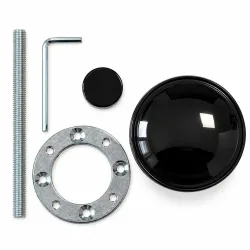 Gałka drzwiowa ROUND dekoracyjna stała 70mm czarna połysk