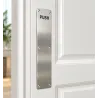 Blacha na drzwi wahadłowych PUSH 75x300mm INOX popychacz