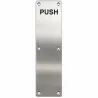Blacha na drzwi wahadłowych PUSH 75x300mm INOX popychacz