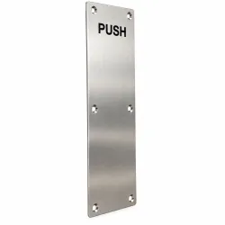Blacha na drzwi wahadłowych PUSH 75x300mm INOX popychacz