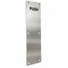 Blacha na drzwi wahadłowych PUSH 75x300mm INOX popychacz