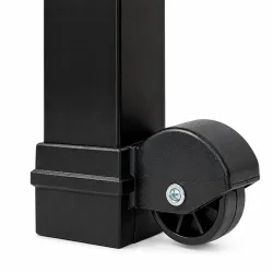 Noga meblowa z kółkiem wys.270mm kwadrat 30x30mm czarna mod.15