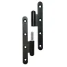 Zawias do drzwi 140x55mm stal czarny rozłączny PRAWY (pl) mod. 505