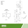 Zawias do drzwi 140x55mm stal czarny rozłączny PRAWY (pl) mod. 505