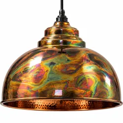 Lampa loftowa Harborne 40cm barwiona / młotkowane wnętrze